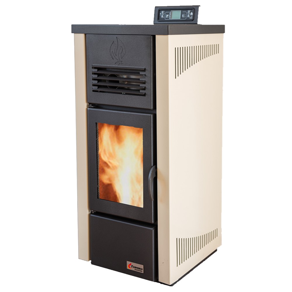 Pellet stove, Iceland, 10 Kw / h, white, 220 m3, consumption