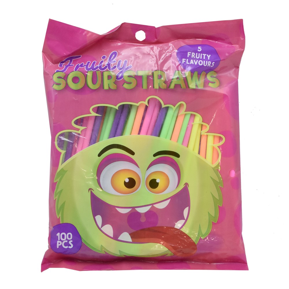 Pipes with fruit flavor, mixed, 150gr, 100 pieces Megatek