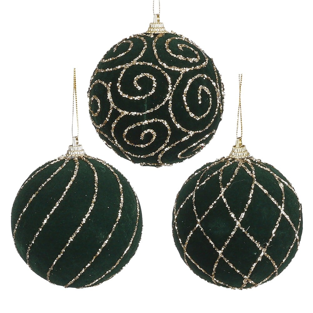 Decorative sphere, plastic, greenDia.10 cm Megatek