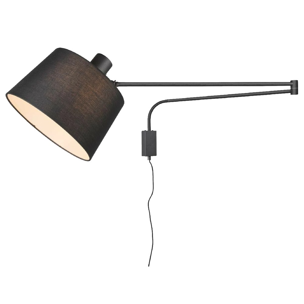 Wall light with adjustable arm, E27, 230 V, 28x28 cm, metali