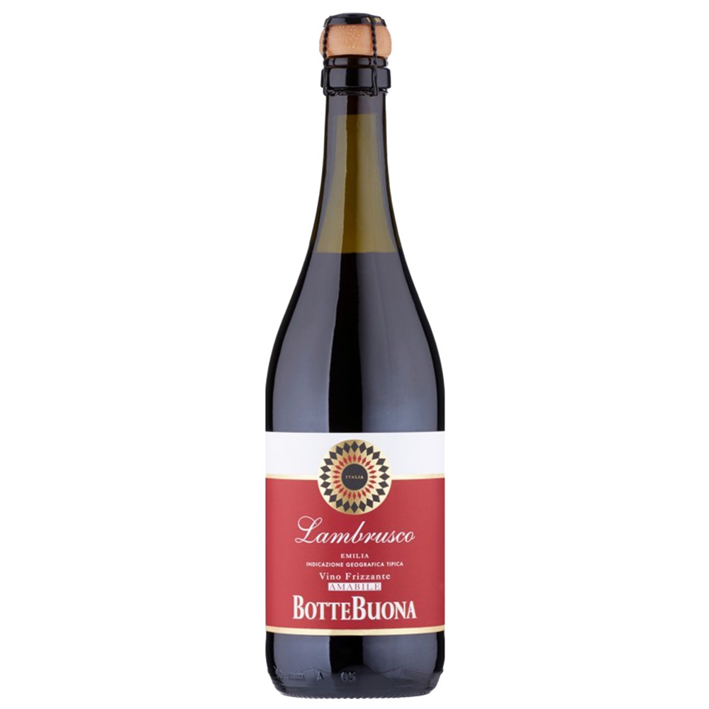 Wine, red, Lambrusco, Amabile , Botte Buona, 8 alcohol, 75