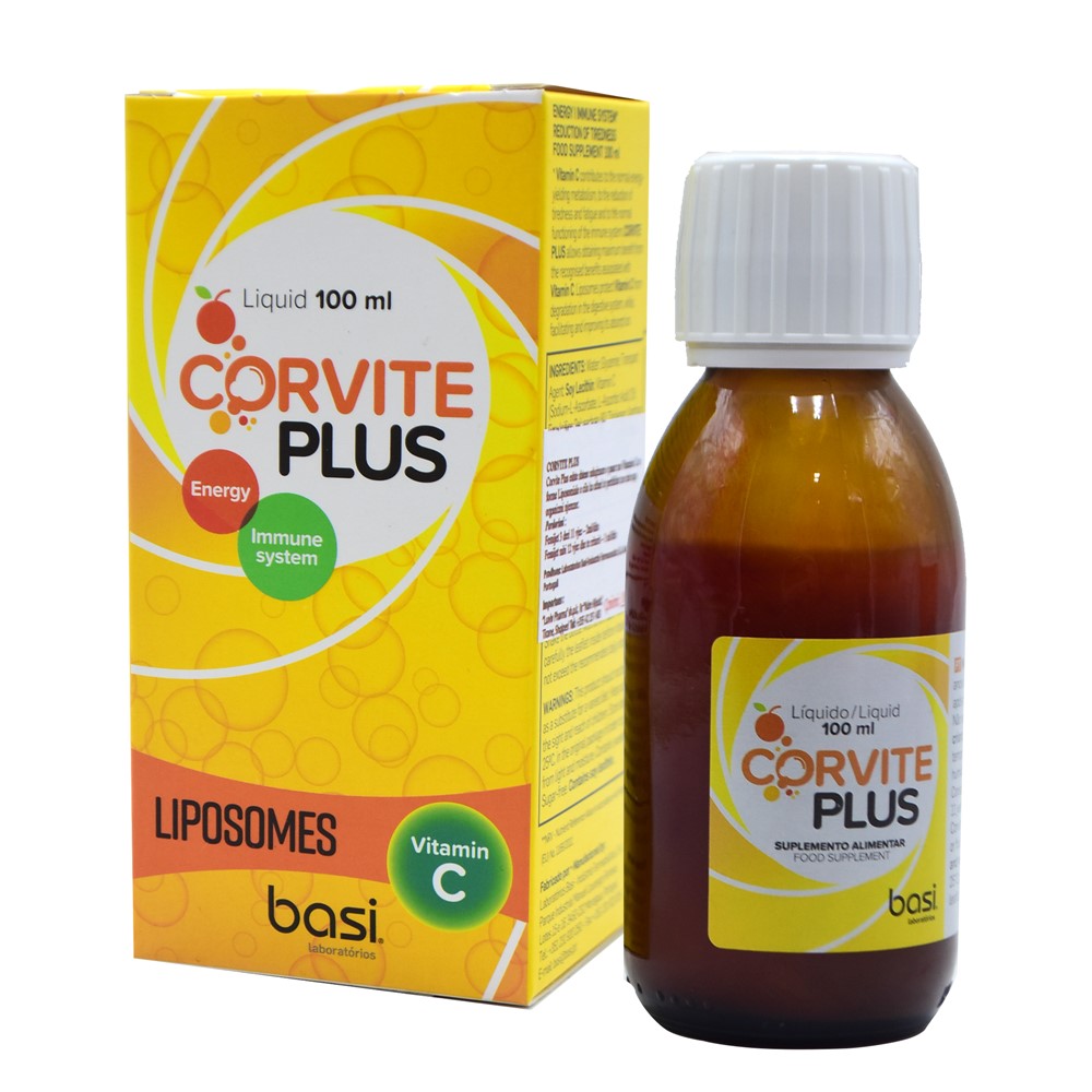 Nutritional supplement with vitamin C, in syrup form, Corvit