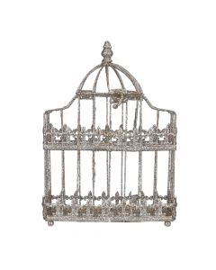 Decorative object, S, cage, Aviary, metal, champagne, 10x21xH31 cm