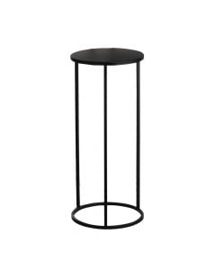 Tavolinë anësore, S, Quinty, metalike, e zezë, Ø22xH50 cm