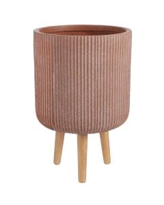 Flower pot, L, Nuovo, fibre clay, terracotta, Ø37xH64 cm