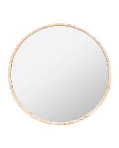 Pasqyrë dekorative, Jessy, M, mdf, natyrale, Ø35 cm