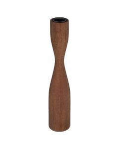 Candle holder, M, wooden, brown, Ø5xH25 cm