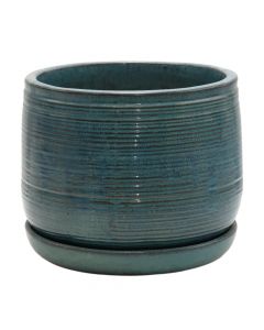 Flower pot, ceramic, blue, 28x28x24 cm