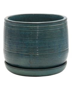 Flower pot, ceramic, blue, 35.5x35.5x30.5 cm
