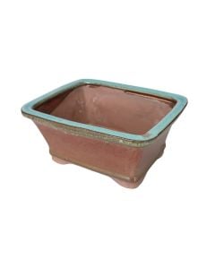 Vazo lulesh, qeramike, bakër/jeshile, 15.5x12.5x6.9 cm