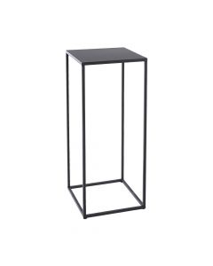 Tavolinë anësore, Quinty, metalike, e zezë, 20x20xH50 cm