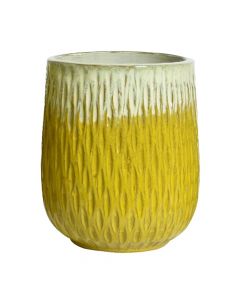 Flower pot, M, Daniel, terracotta, yellow, 30x30xH35 cm