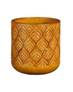 Vazo lulesh, Oran, S, qeramike, okër, Ø20xH19 cm