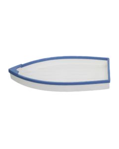 Raft dekorativ, M, druri, e bardhë/blu, 32.5x6.5xH59.5 cm