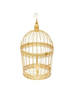 Decorative cages, Cory, M, metal, golden, Ø25xH42.5 cm