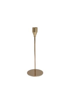 Candle holder, metal, gold, 22 cm