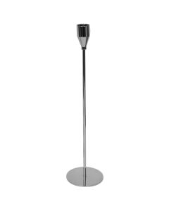 Candle holder, metal, silver, 32 cm