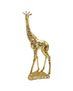 Decorative object, Giraffe, metal, gold, 16xH45 cm