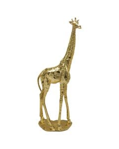 Decorative object, Giraffe, metal, gold, 19xH58 cm