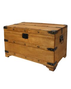 Decorative trunk, wood, brown, 68x36xH39 cm