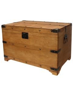 Decorative trunk, wood, brown, 79x47xH51 cm