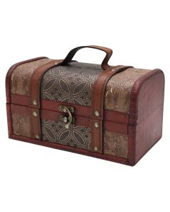Decorative trunk, wood, dark brown, 21x12xH13 cm