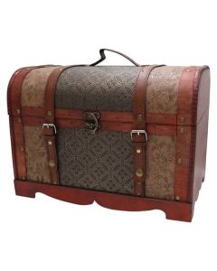 Decorative trunk, wood, dark brown, 39x25xH29 cm