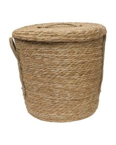 Storage basket, straw, natural, Ø37xH38 cm