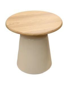 Tavolinë mesi, Mdf, natyrale/e bardhë, 50x50xH47 cm