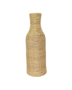 Decorative vase, straw, natural, 27xH80 cm
