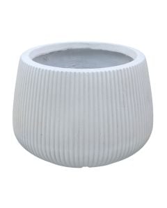 Vazo lulesh, S, argjilë, e bardhë, 32.5x32.5xH22.5 cm