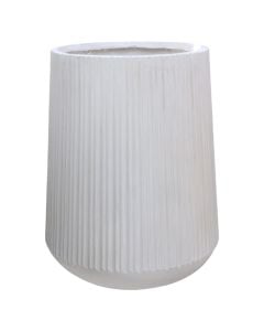 Vazo lulesh, L, argjilë, e bardhë, 50x50xH63 cm