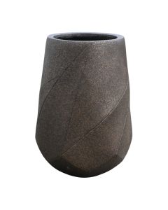 Flower pot, S, fiber clay, copper, 31x31xH41.5 cm