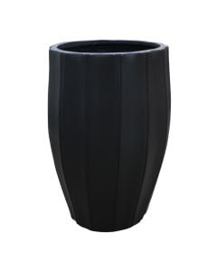 Vazo lulesh, S, argjilë, e zezë, 39x39xH55  cm