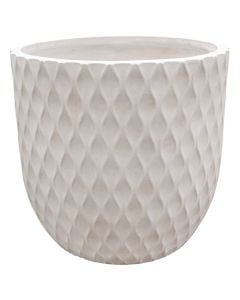 Vazo lulesh, M, argjilë, bezhë, 43x43xH41 cm