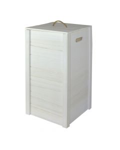 Kuti magazinimi, druri, e bardhë, 30x31xH59 cm