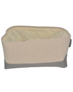 Kosh magazinimi, tekstil, bezhë/gri, 37x33xH20 cm