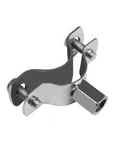 Pipe clamp without rubber. white zinc plated steel 1/2" (15mm)