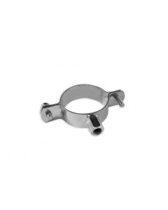 Pipe clamp without rubber, white zinc plated steel 2-1/2" (65mm)