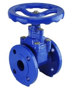 Gate valve DN 40 PN 16 with flange and rubber closures