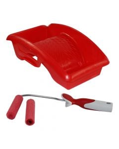 Set for painting, mini roll holder + teflon paint, red color