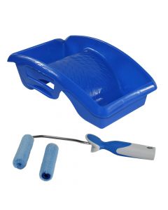 Set for painting, mini roll holder + teflon paint, blue
