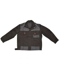 Working jacket with many pockets, polyester/cotton, gray, L