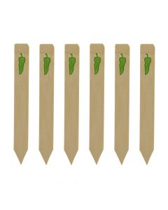 Etiketa për bimë 6 copë, bambu, 10 cm