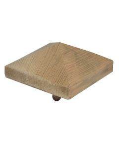 Dekorues për shtylla, dru, 9x9 cm, ngjyrë kafe