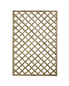 Gardh druri i trajtuar, 120x180 cm, spesori kornizës 30x35 mm, spesori ristelës 8x30 mm, kuadrati 90x90 mm, ngjyrë natyrale