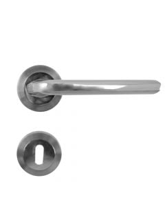Door handle with cylinder type, zinc alloy, 145x60 mm