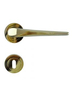 Door handle set, zinc, 145 mm