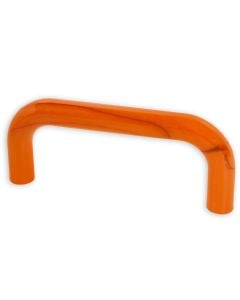 Furniture handle, plastic, brown, 84 mm