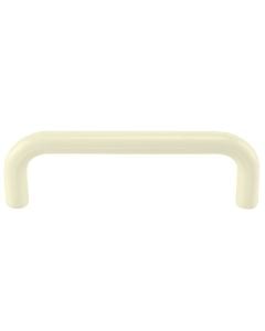 Furniture handle, plastic, white, 102mm